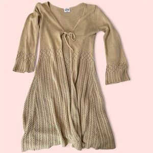 Vintage B.Moss Bell Sleeve Boho Knit Cardigan Duster